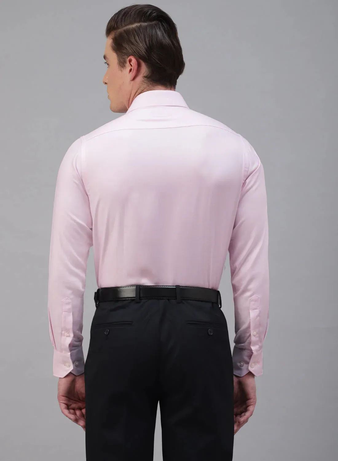 Pink Bamboo Rayon Full Sleeve Shirt