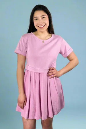 Pleated Bottom Dress - Lilac