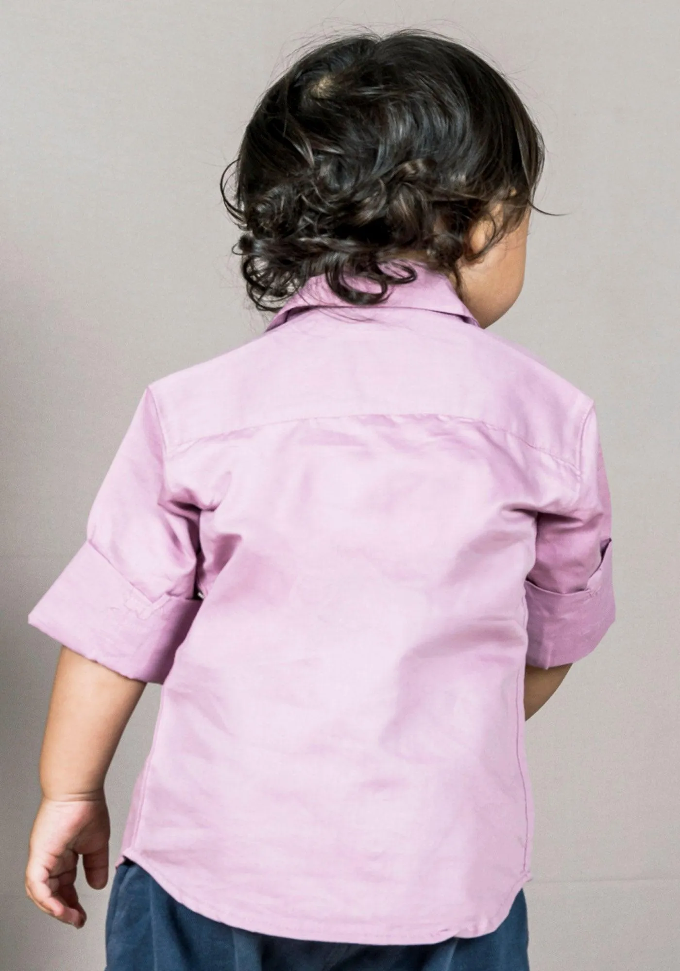 Polka Tots Full Sleeves Astronaut print Shirt - Purple