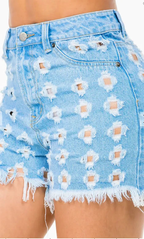 "Dime A Dozen" Denim Shorts