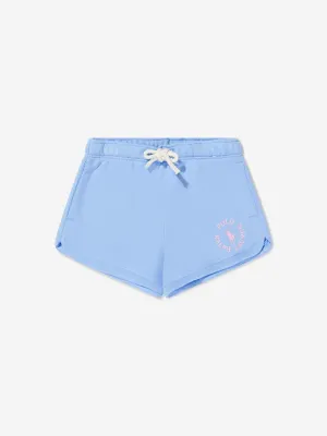 Ralph Lauren Girls Prepster Logo Shorts in Blue