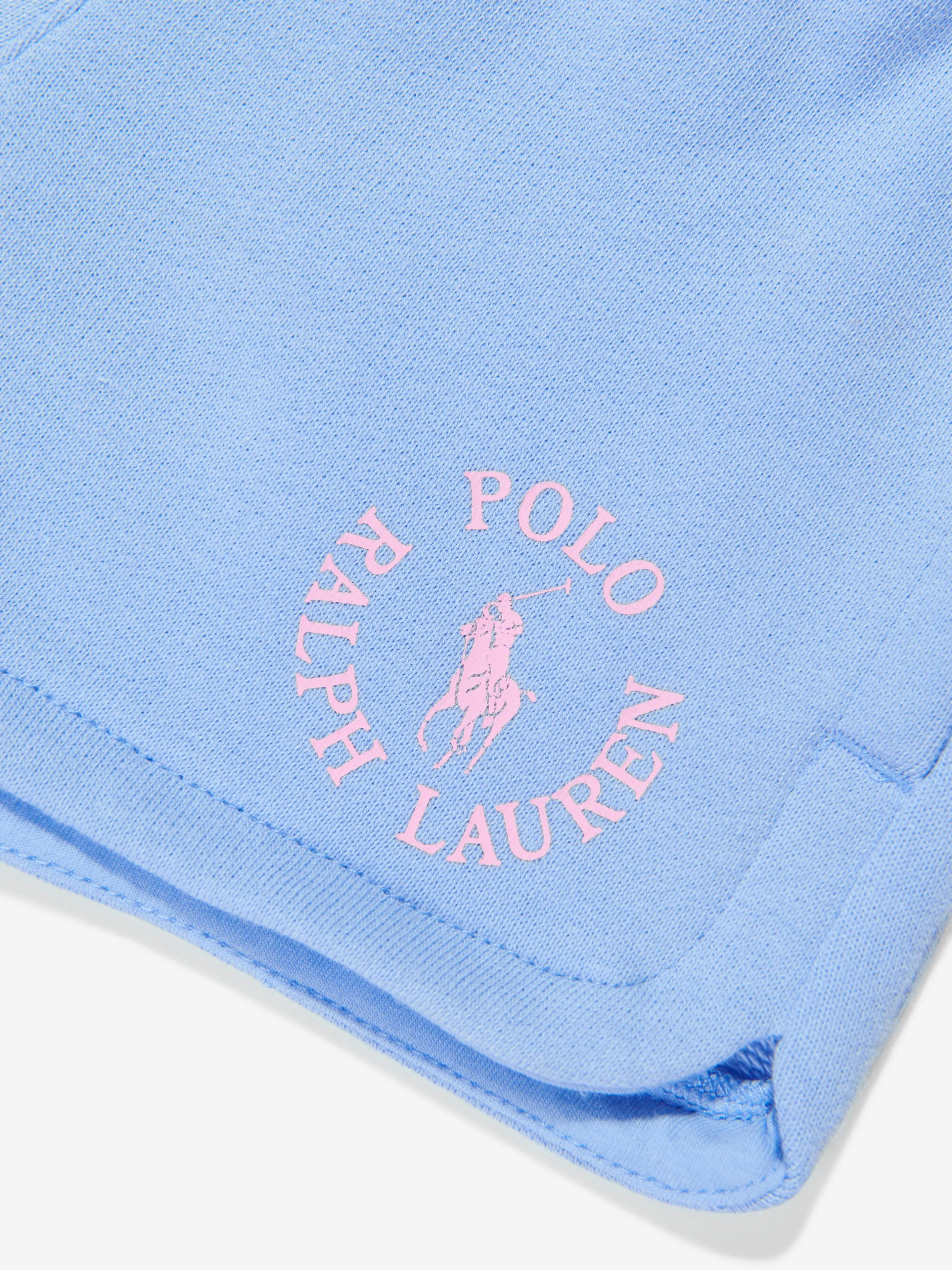 Ralph Lauren Girls Prepster Logo Shorts in Blue