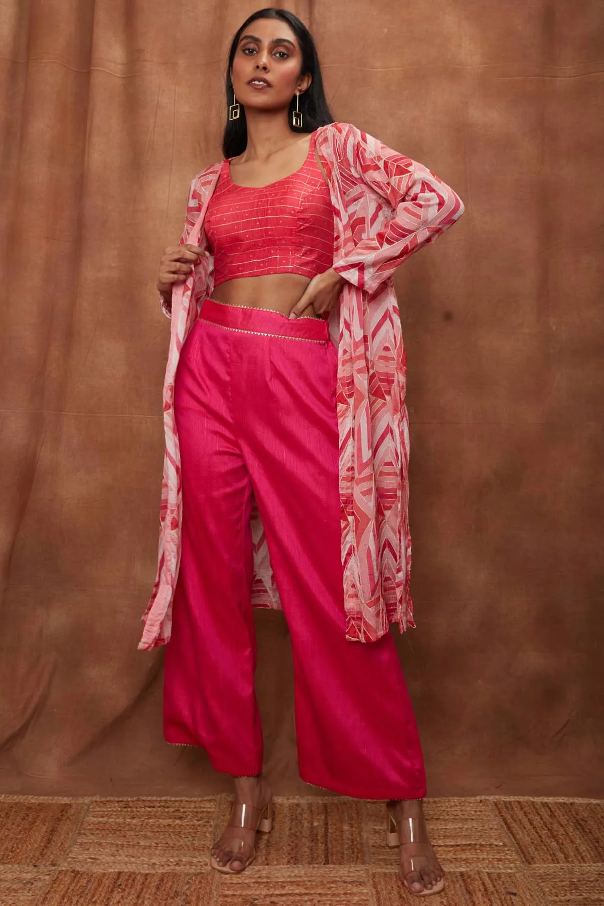 Rani Pink Jacket & Bootcut Pant Set