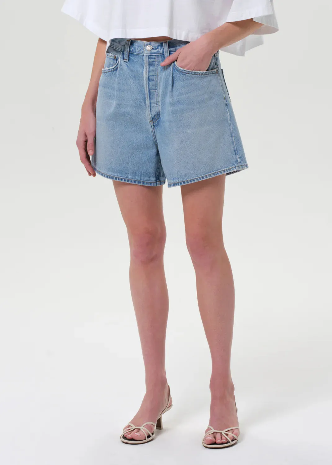 Rhoda Pleated A-line Short in Raft