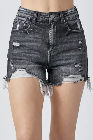 Risen Remi High Rise Distressed Shorts