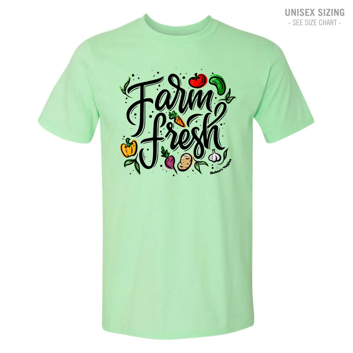 Ruben's Veggies Farm Fresh Unisex T-Shirt (RVT014-64000)