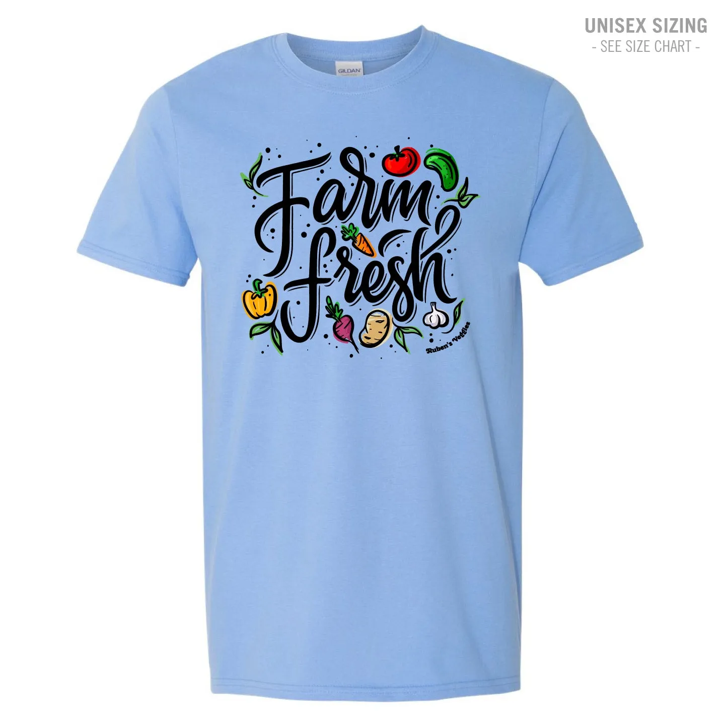 Ruben's Veggies Farm Fresh Unisex T-Shirt (RVT014-64000)