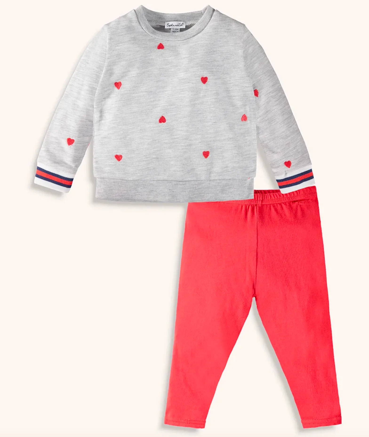 Schiffli Heart Top Legging Set