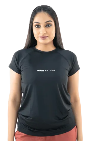 SOuLL Active Black Half Sleeves T-Shirt