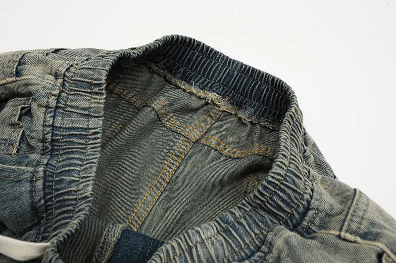 Stylish Black Cargo Shorts Straps