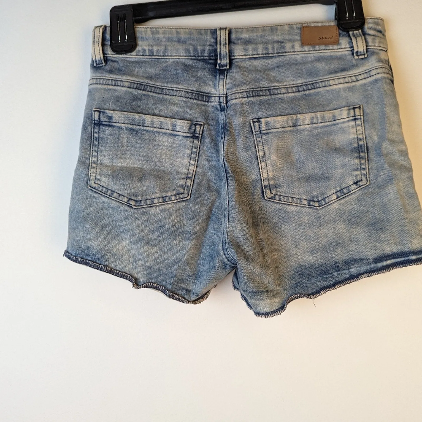 Subdued High Waisted Jean Shorts - 25