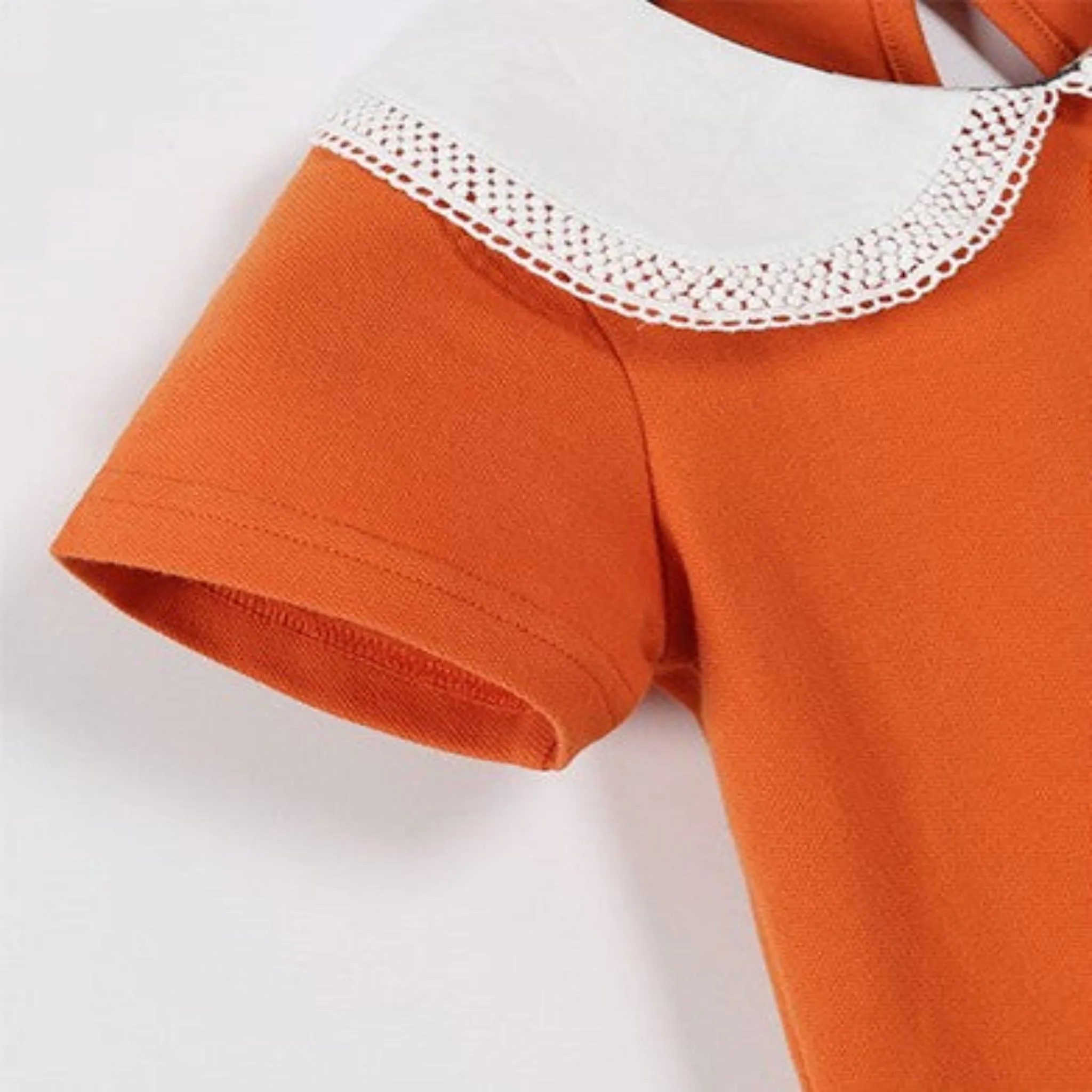 Summer White Collar Retro Girls' Dress