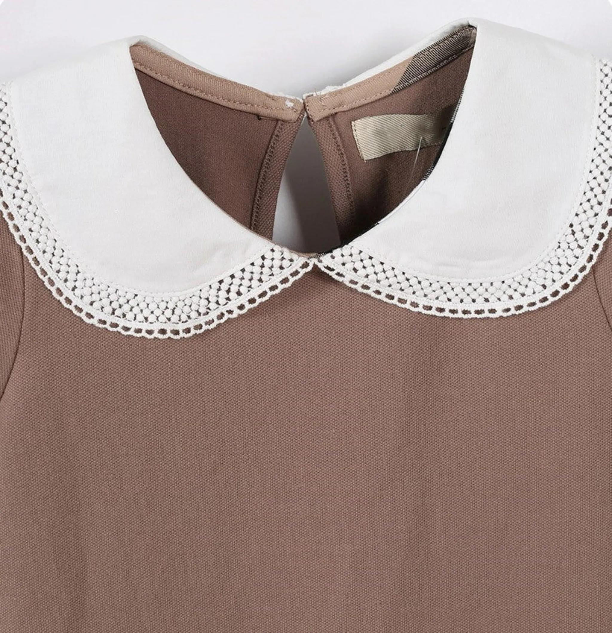 Summer White Collar Retro Girls' Dress
