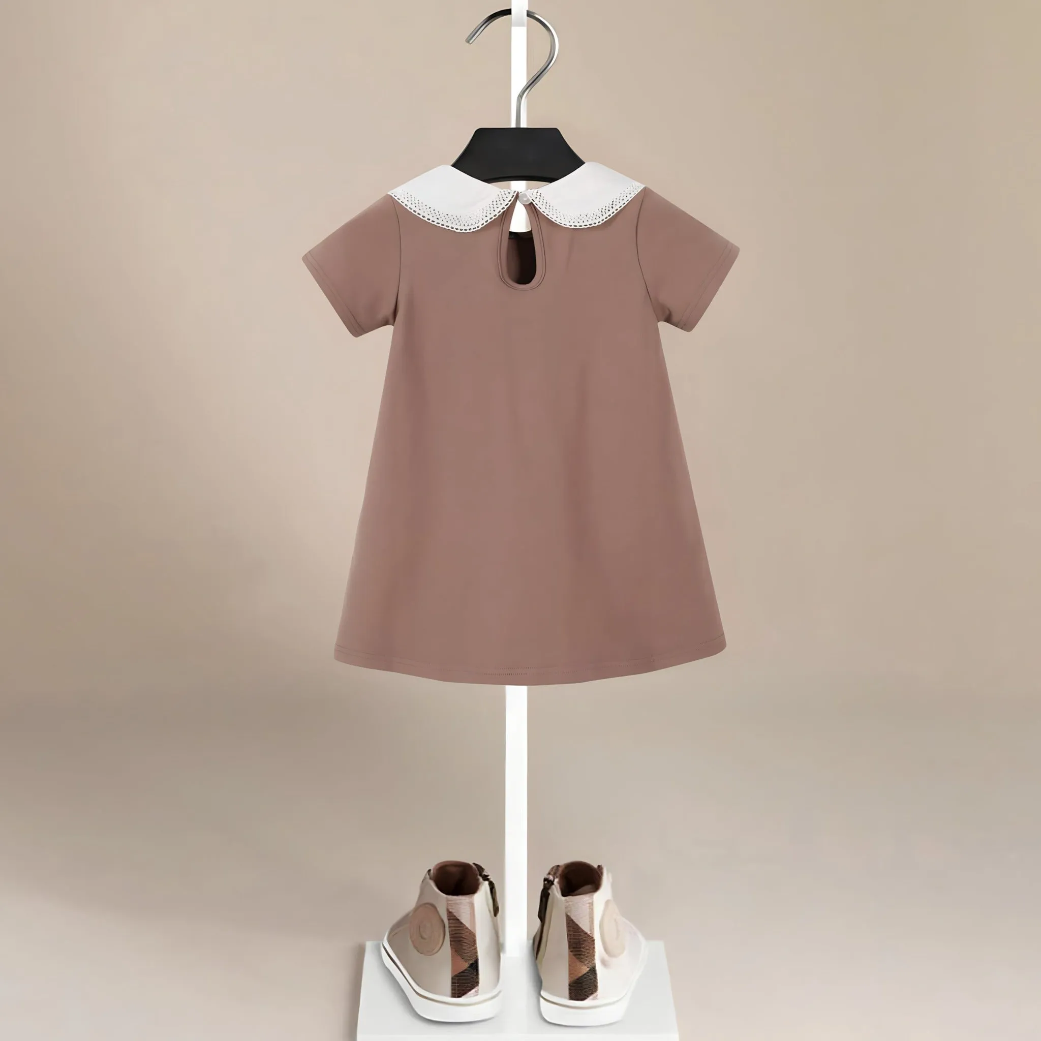 Summer White Collar Retro Girls' Dress