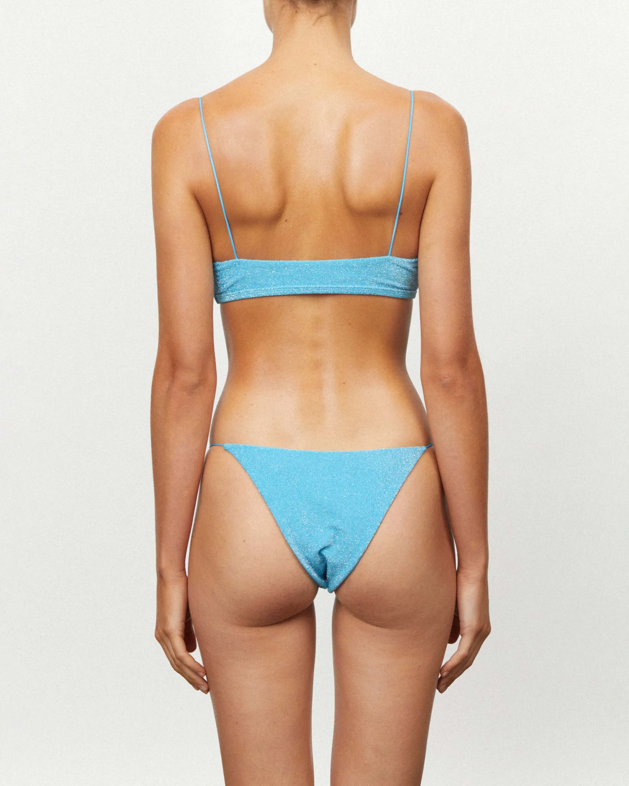The Crop Top - Turquoise Lurex