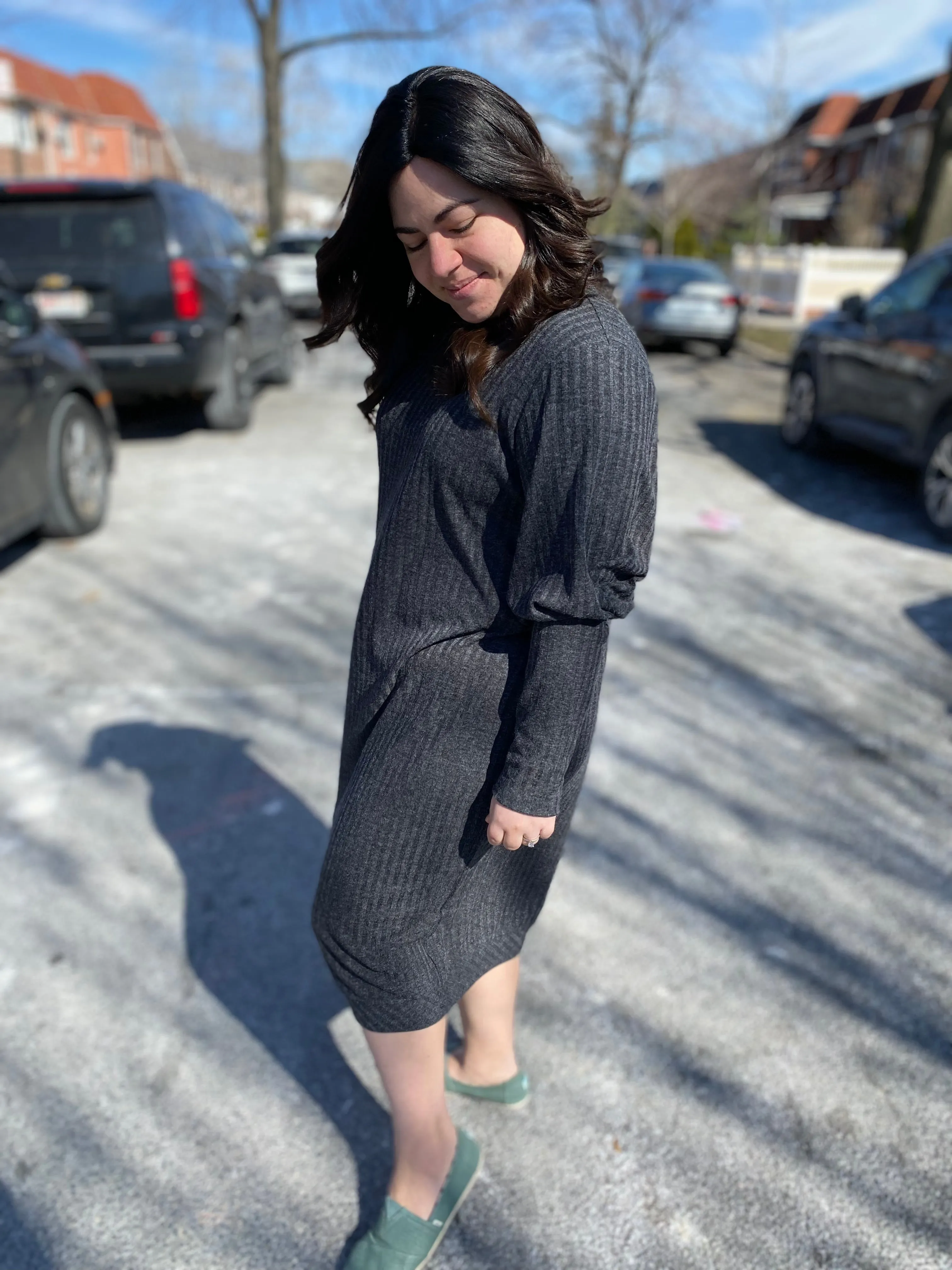 The Snuggle Dress (Lightweight Charcoal)