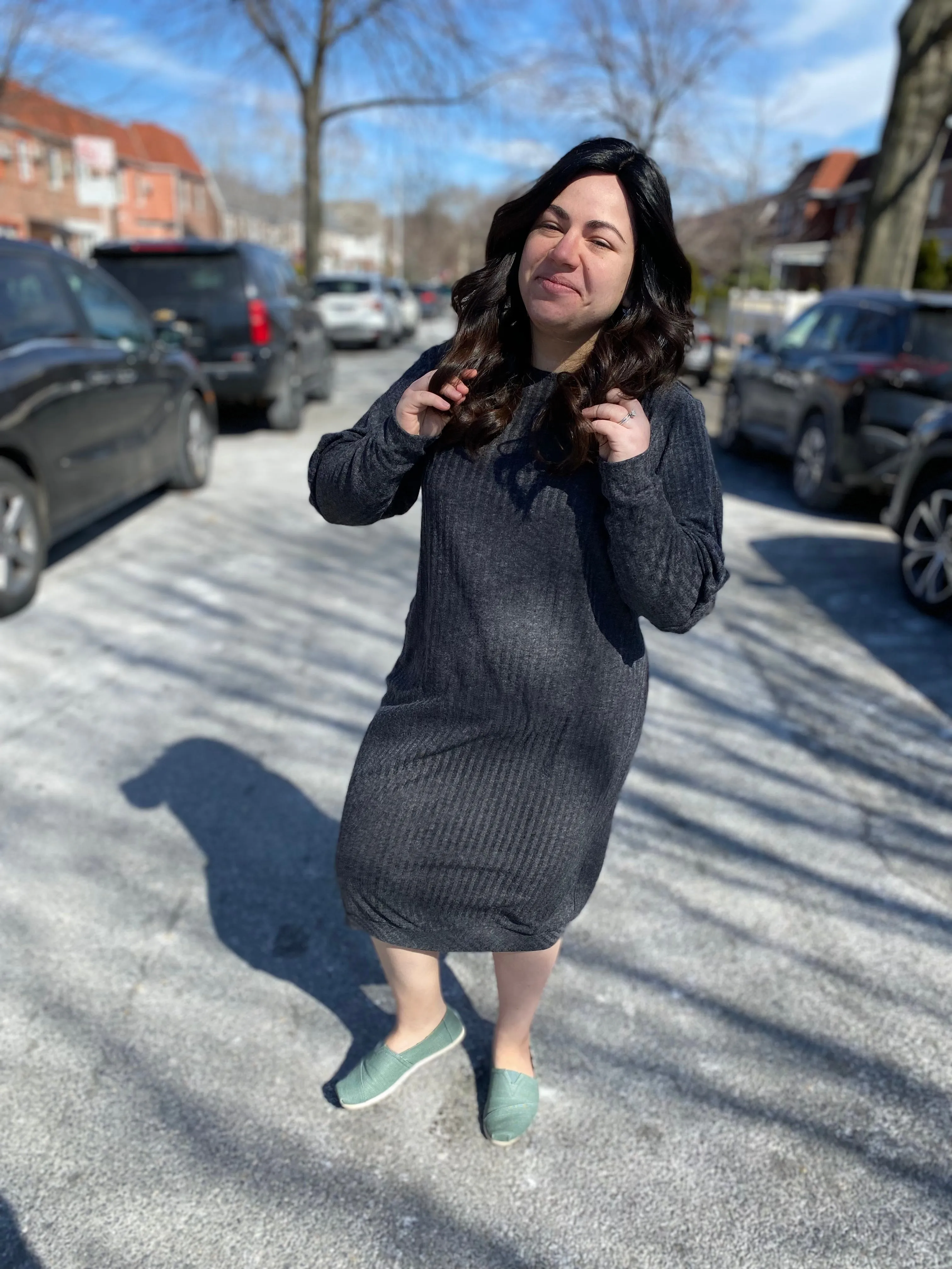 The Snuggle Dress (Lightweight Charcoal)