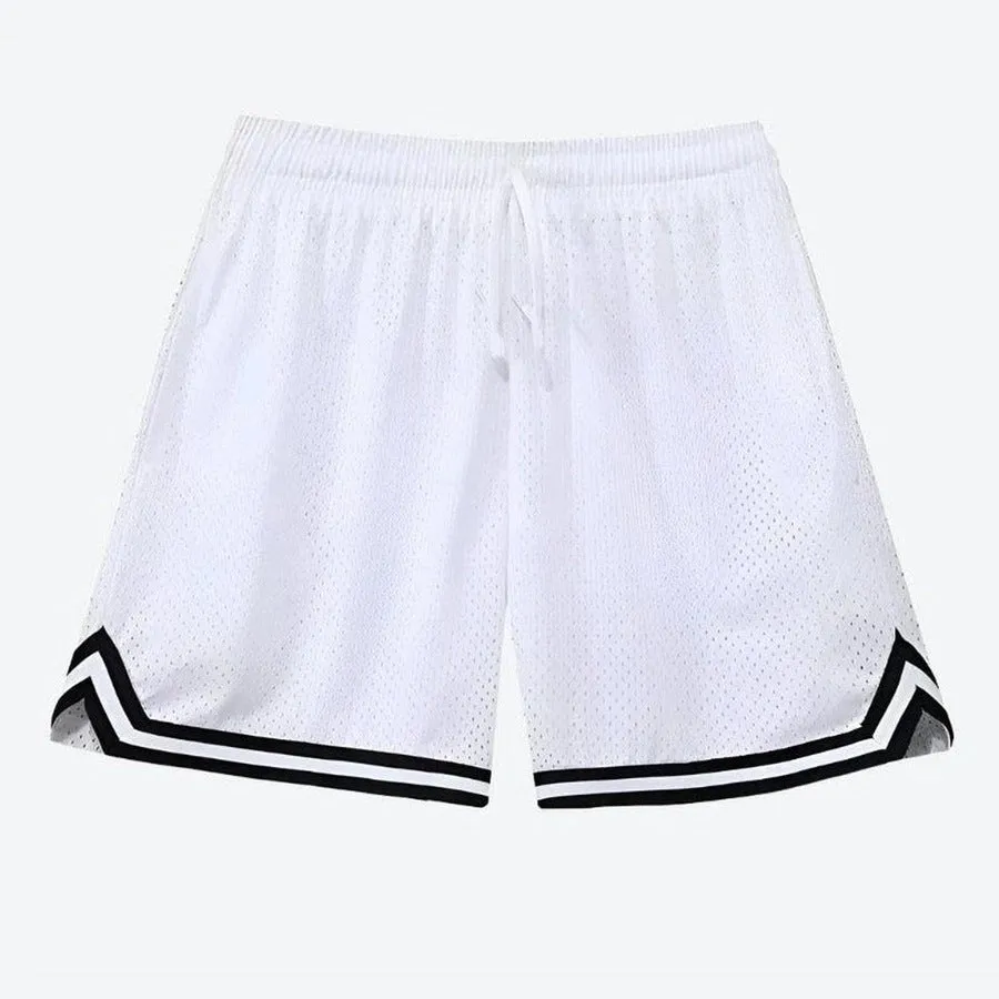 Trendy Two-Layer Basketball Mesh Shorts