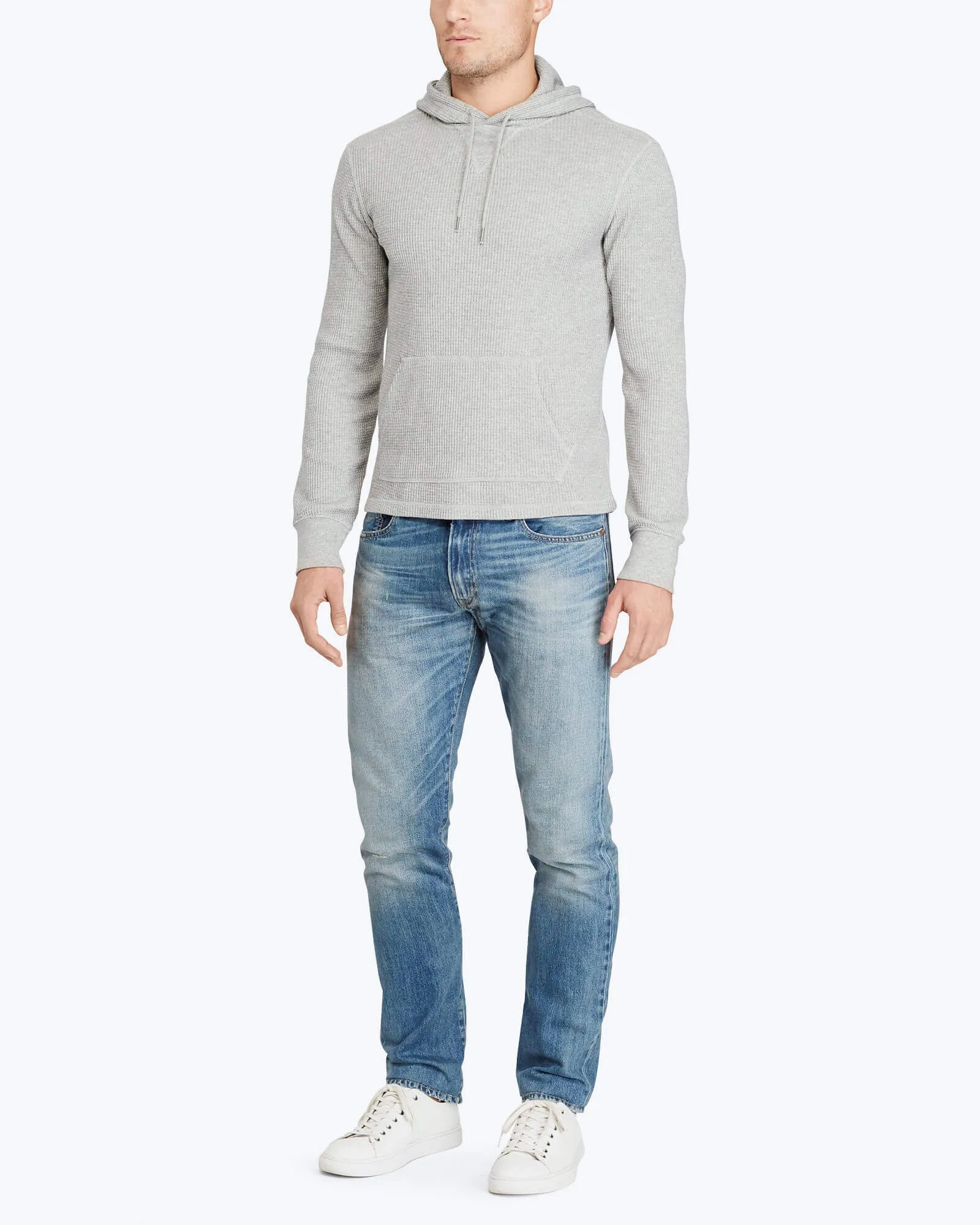 Waffle Cotton-Blend Hoodie