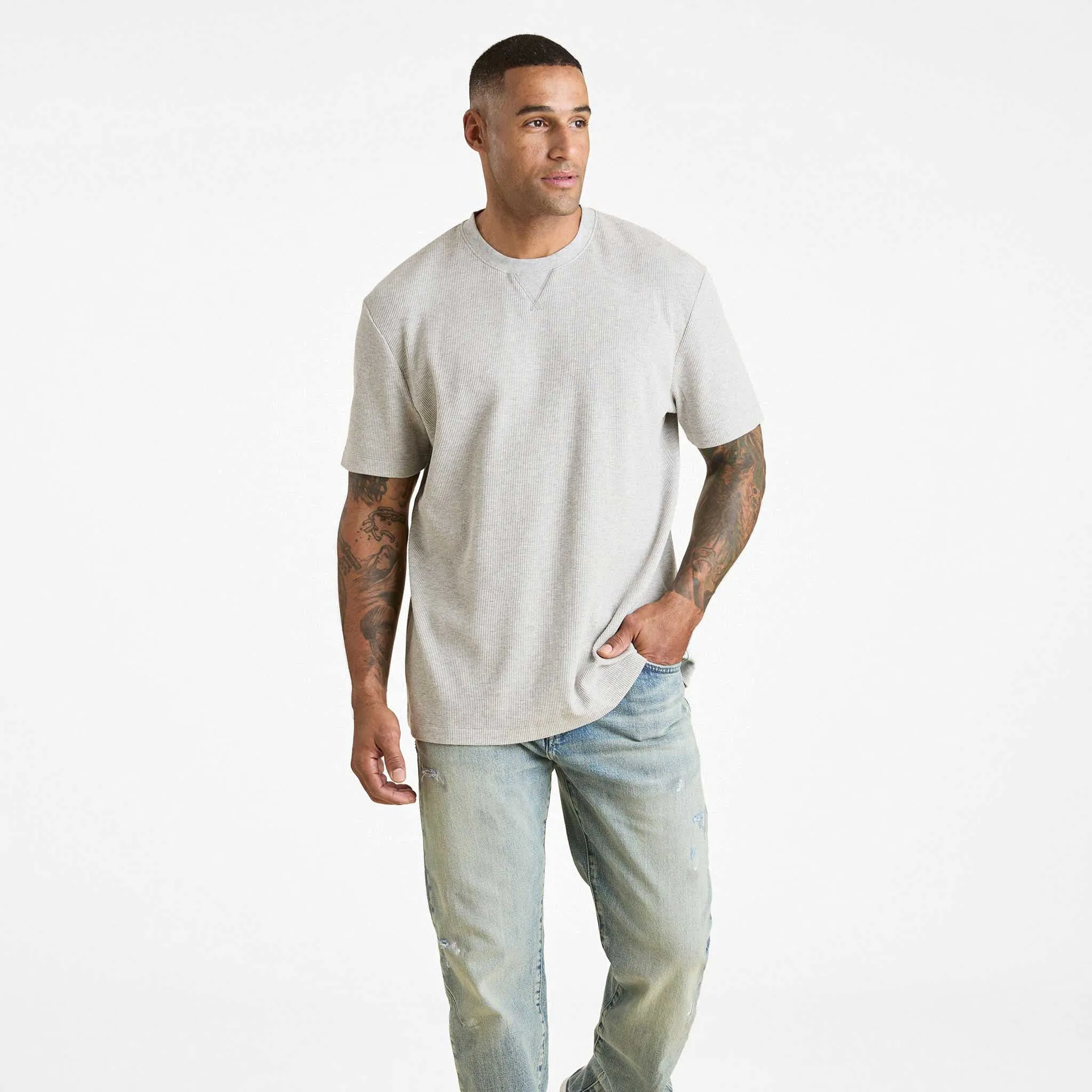 Waffle T-Shirt | Heather Grey
