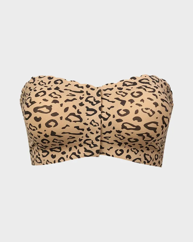Women's Comfortable Breathable Scallop Trim Hook & Eye Front Bralette
