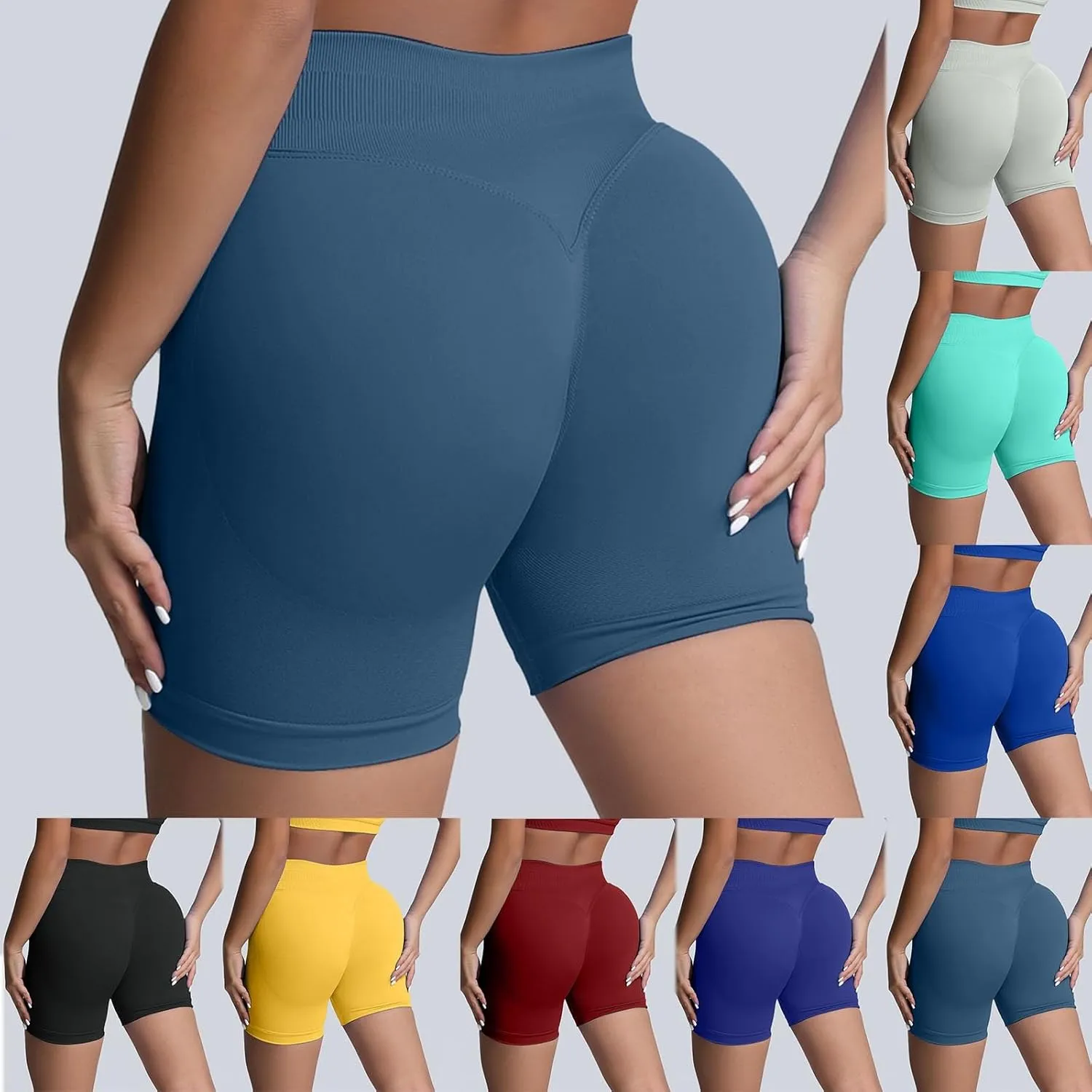 Workout Shorts Legging for Women Scrunch Seamless Athletic Running Shorts Soft High Waist Stretch Gym Shorts
