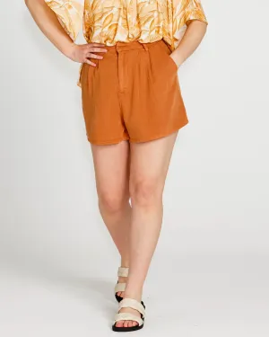 Zahlia High Waisted Short - Tan